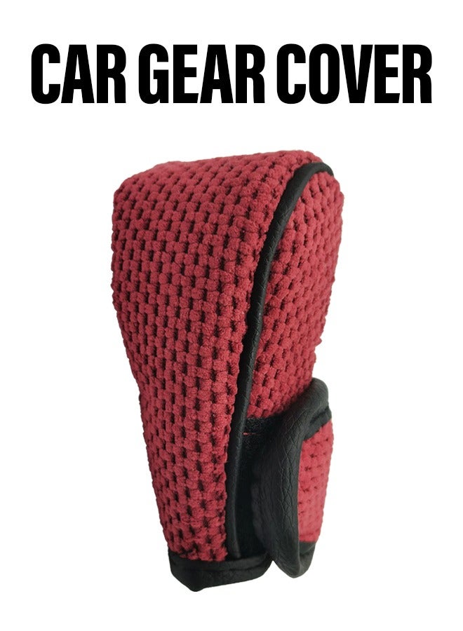 سبايدر واقي ناقل الحركة ذو المقاس العالمي العنكبوتي، غطاء ناقل الحركة الأوتوماتيكي مع مقبض تروس مريح مريح، أحمر، أسود كبير GDT110 - Image 1