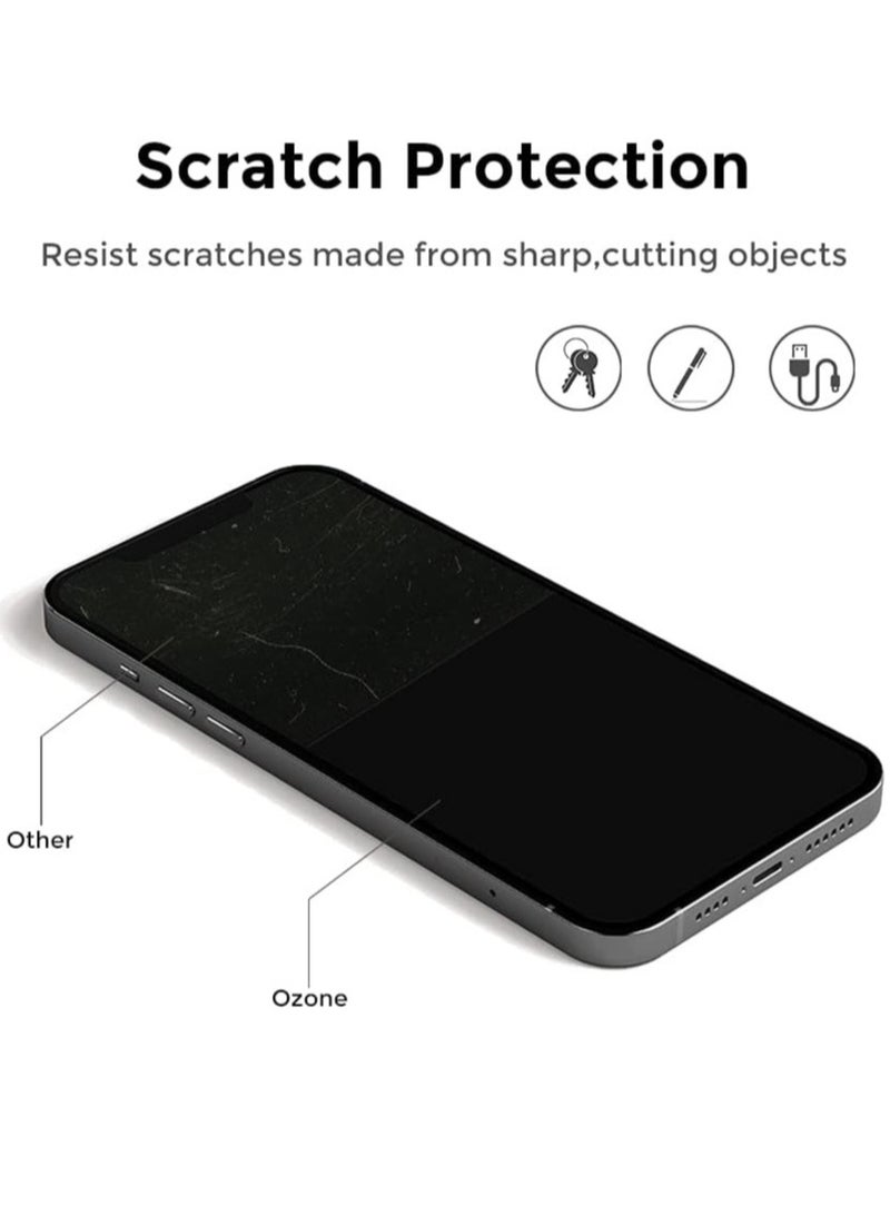 ELTRAZONE [ 2 Pack ] Screen Protector for iPhone 15 Pro Max With Camera Lens Protector, 9H Hardness Scratch Resistant Full Coverage Screen Guard HD Ultra-thin Tempered Glass Screen Guard - Image 3
