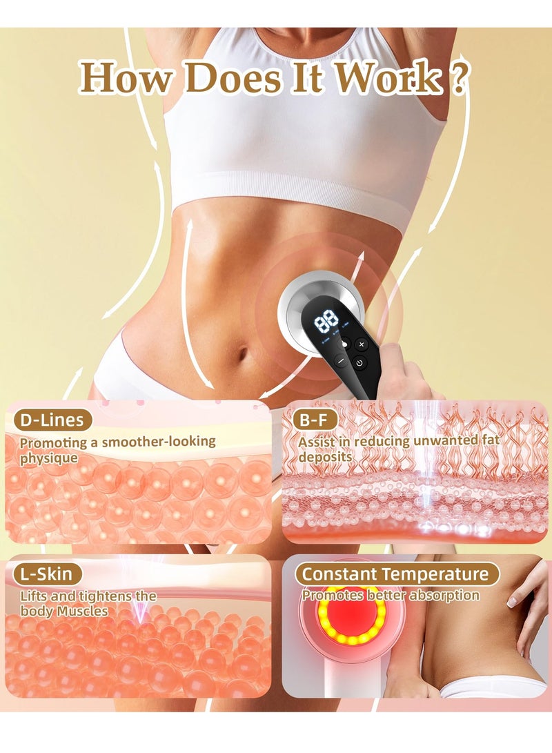 SYOSI Cellulite Massager RF Body Sculpting Machine Handheld Body Massager with 3 modes 10 Levels of Intensity Smart timing Heating function and Ergonomic Design for Belly Neck Leg HipArm RF and EMS - Image 5