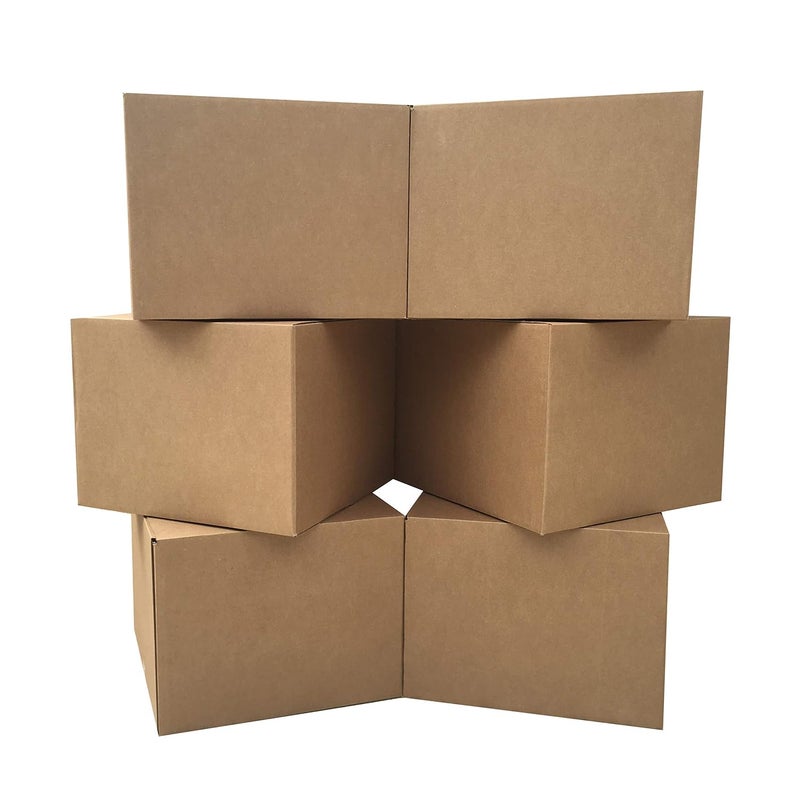 يو بوكسز uBoxes حزم صناديق النقل 20 بوصة × 20 بوصة × 15 بوصة (كبيرة - عبوة من 6) - Image 2
