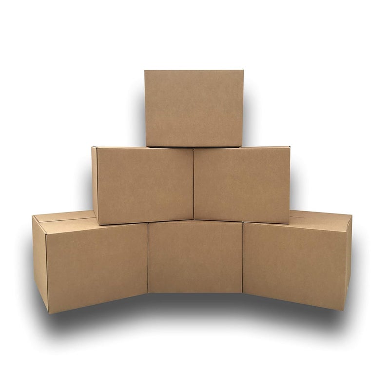 يو بوكسز uBoxes حزم صناديق النقل 20 بوصة × 20 بوصة × 15 بوصة (كبيرة - عبوة من 6) - Image 1