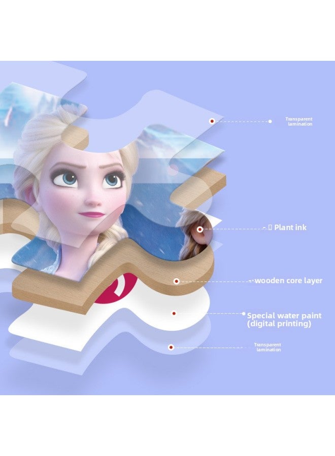 Disney Ice And Snow Spider-Man Princess Children's 96-Piece Wooden Frame Puzzle Baby's Early Education And Intelligence Toys-Color:Spider-Man 96 Pieces Of 4122 - Image 3