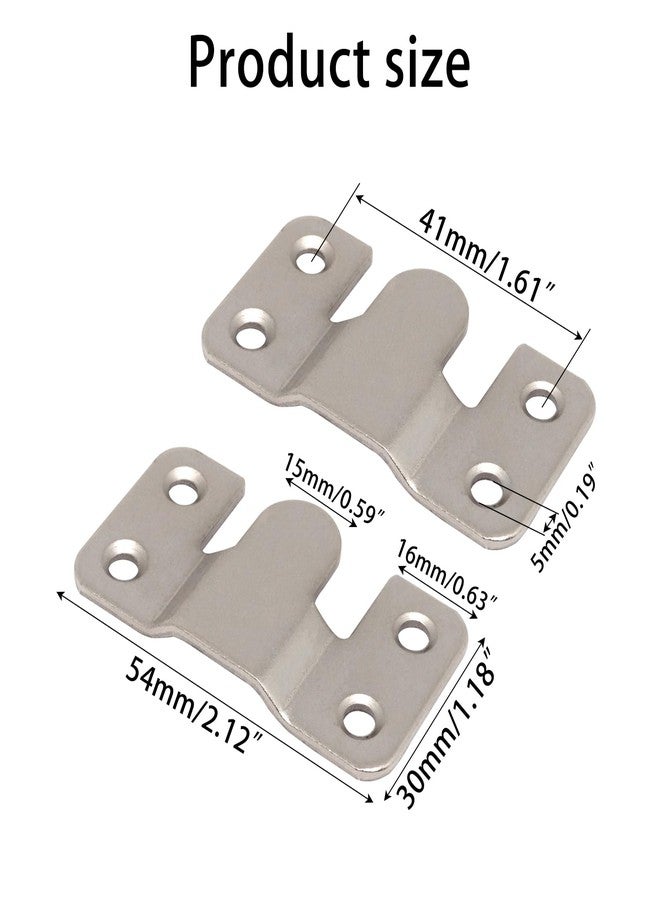 GDFYMI 10 Pcs Sectional Couch Connectors, Stainless Steel Furniture Sofa Interlocking Sectional Connectors with Screws (Silver, Large) - Image 2