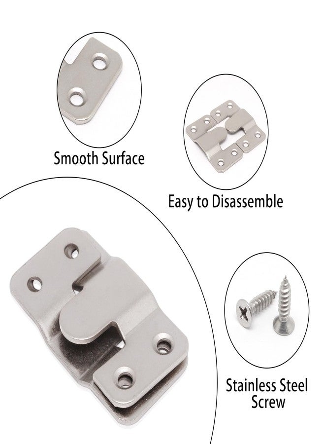 GDFYMI 10 Pcs Sectional Couch Connectors, Stainless Steel Furniture Sofa Interlocking Sectional Connectors with Screws (Silver, Large) - Image 3