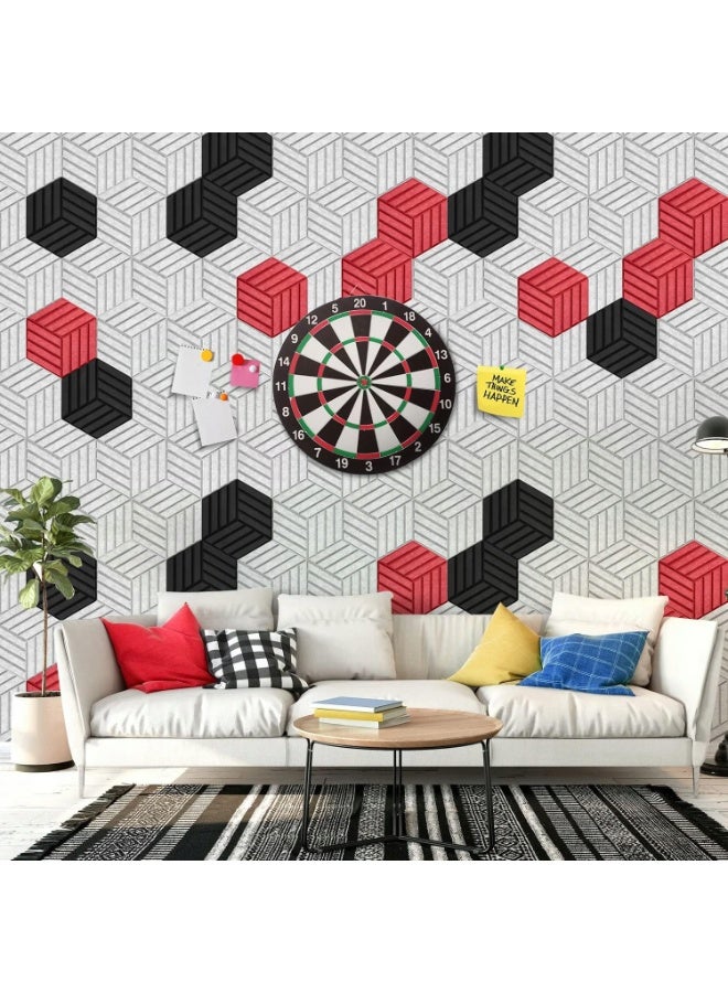 XiuWoo 12 Pack Sound Proof Foam Panels, 12X10X0.4 inch/30X26X1cm,Acoustic Panels Self-Adhesive, Soundproof Wall Panels High Density, Acoustic Panels Sound Absorbing for Wall Decoration and Acoustic Treatment-Black - Image 4