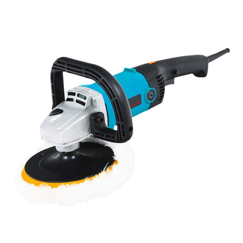 MLD 1200W to 1400W 7 inch Electric car Polisher Machine with Wool Buffing Pad 1 Backing pad Double Insulated with Speed Control (Colours as per Availability) - Image 1