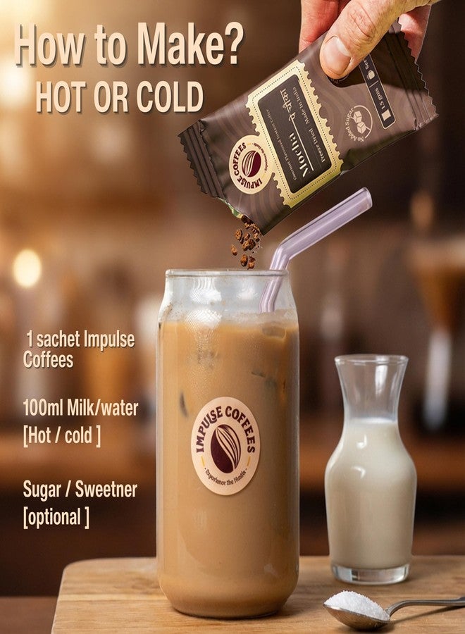 Impulse Coffees 30 Instant Coffee Sachets Combo (30 Sachets, 10 Flavours) | 100% Arabica | No Sugar Added | Hot & Cold Coffee Powder | Festive & Corporate Gift Pack || Freeze Dried || 1.5g x 30 Sachets | 45g - Image 4