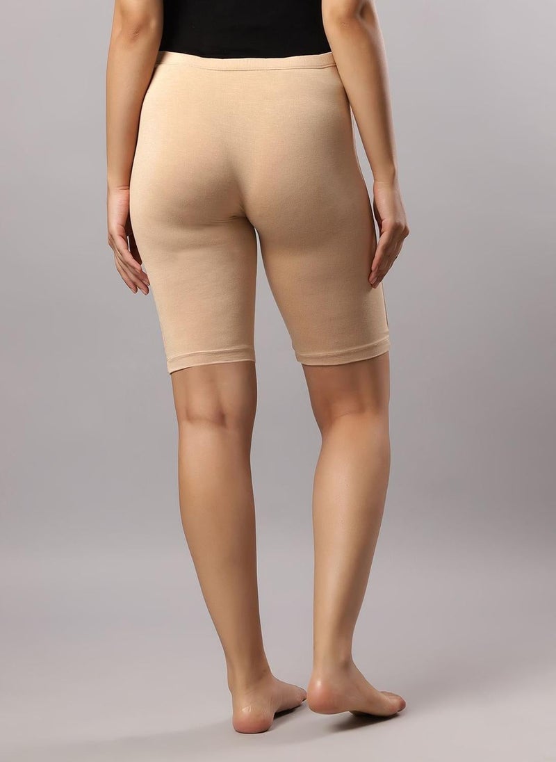 TUMMY Seamless Maternity Over Belly Support High Waist shorts Panty - Skin  - Image 4