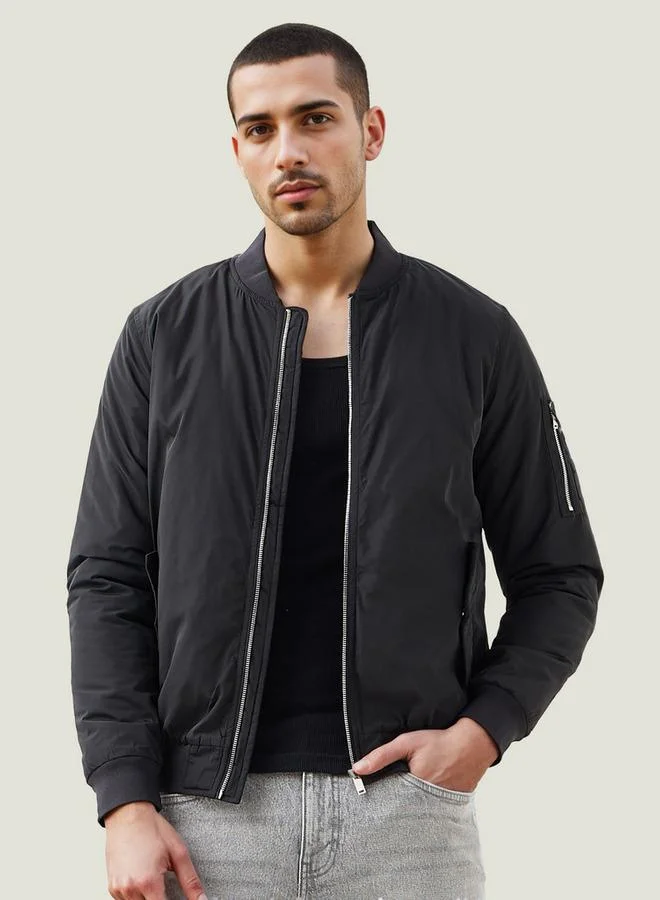 Lightweight Biker Jacket with Zip Pockets
