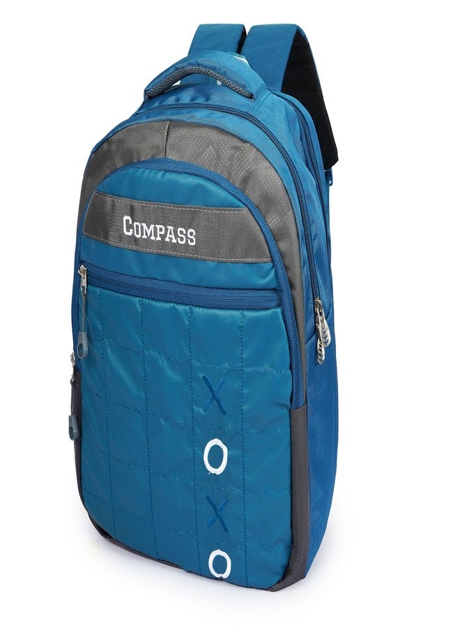 COMPASS Durable Stylish 2 Portion Backpack School Bag For Boys & Girls, Large 19" Size Waterproof - Image 1
