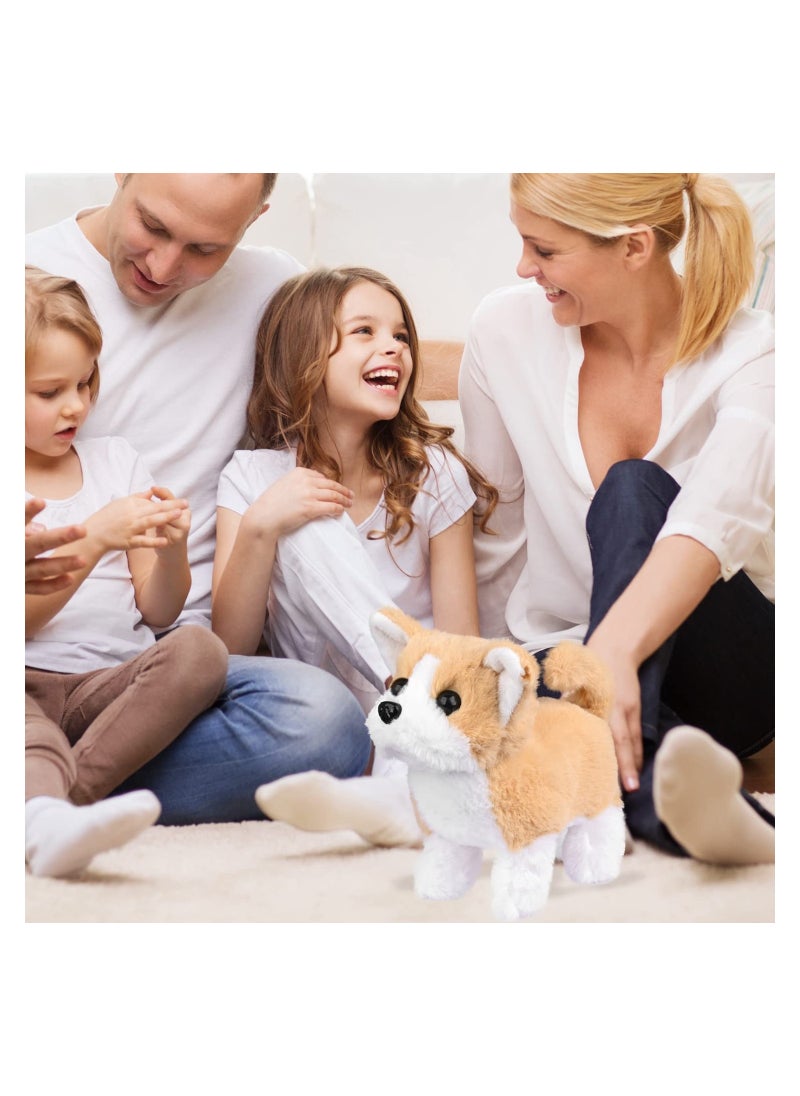 KASTWAVE Plush Interactive Toy Electronic Pet Plush Golden Retriever Toy Puppy Electronic Interactive Pet Dog Can Walking Barking Tail Wagging Stretching Companion Animal for Kids (Pastoral Dog)  - Image 2