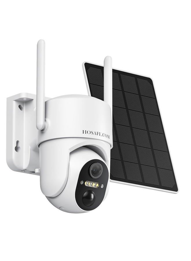 HOSAFE.COM Outdoor Wireless Surveillance Camera Battery Security Camera WiFi Outdoor Solar Wireless Surveillance Camera 2 Way Audio 2K Motion Detection Alarm Color Night Vision Waterproof - Image 1