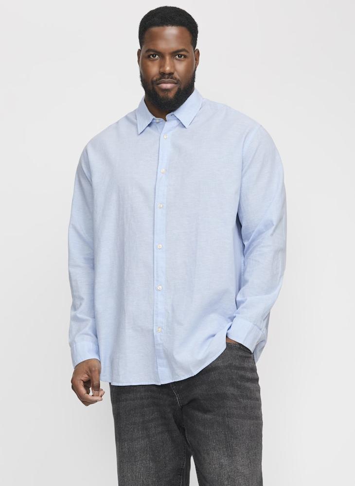 JACK & JONES Plus Size Regular Fit Full Sleeve Shirt - Image 1