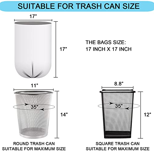 SOSOHOME 1.2 Gallon Small Trash Bags, 4.5 Liter Trash Can Liners Garbage Bags Wastebaskets Liners for Bathroom, 150 Counts Clear Bags - Image 2