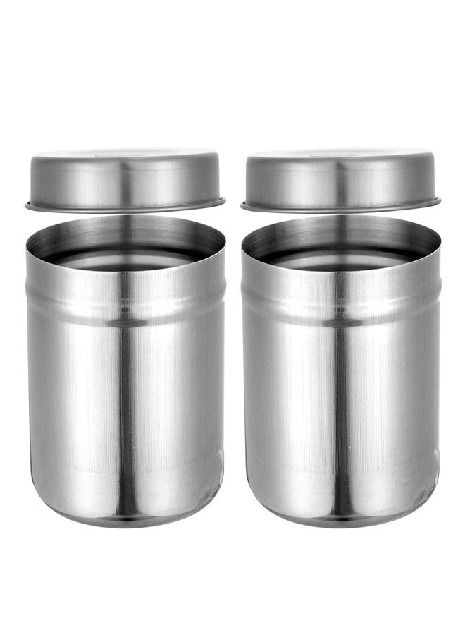 Alipis 2Pcs Stainless Steel Airtight Food Storage Containers for Coffee, Tea, Sugar, and More - Ideal Kitchen Canisters for Home and Restaurant - Image 1