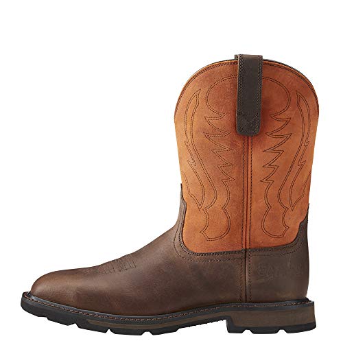 Ariat Groundbreaker Wide Square Steel Toe Work Boots - Men's Safety Toe Leather Work Boot - Image 2