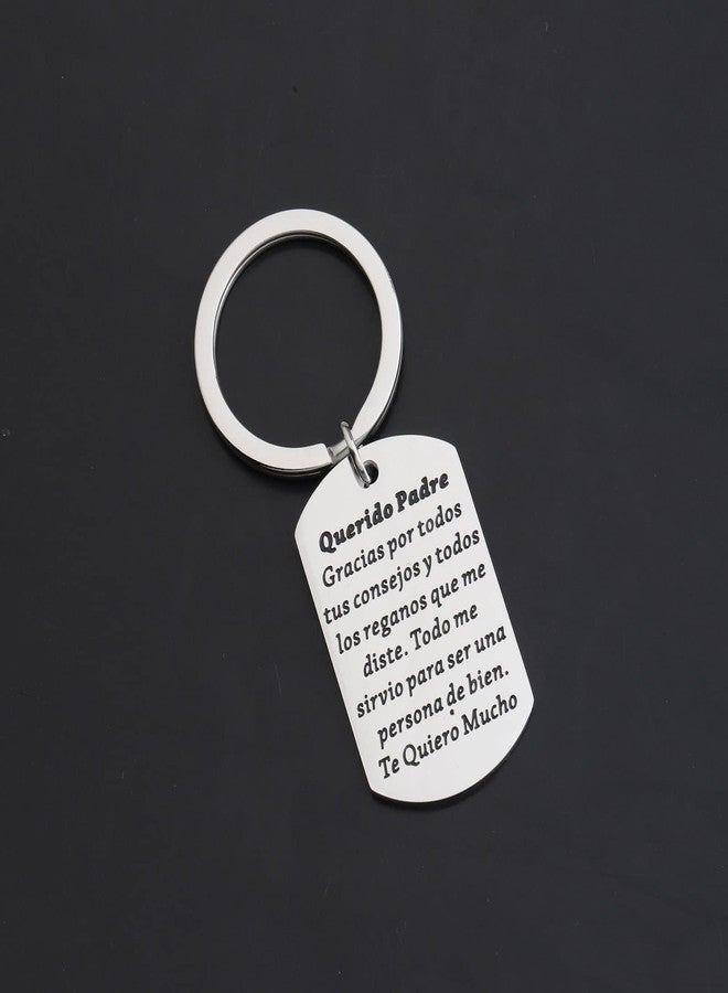 Zuo Bao Regalos Para Papa Spanish Gifts for Dad Querido Padre Keychain Spanish Gifts for Dad Querido Papa Keychain (Querido Padre) - Image 3