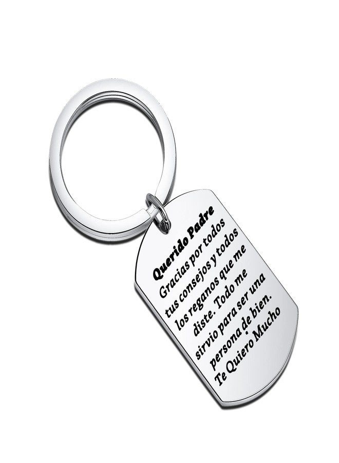 Zuo Bao Regalos Para Papa Spanish Gifts for Dad Querido Padre Keychain Spanish Gifts for Dad Querido Papa Keychain (Querido Padre) - Image 1