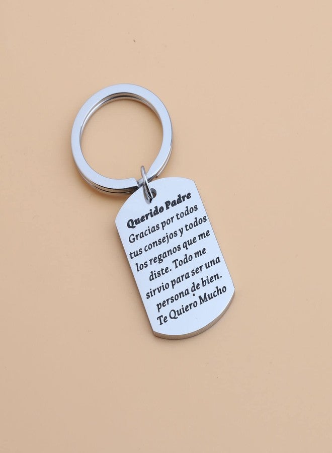 Zuo Bao Regalos Para Papa Spanish Gifts for Dad Querido Padre Keychain Spanish Gifts for Dad Querido Papa Keychain (Querido Padre) - Image 5