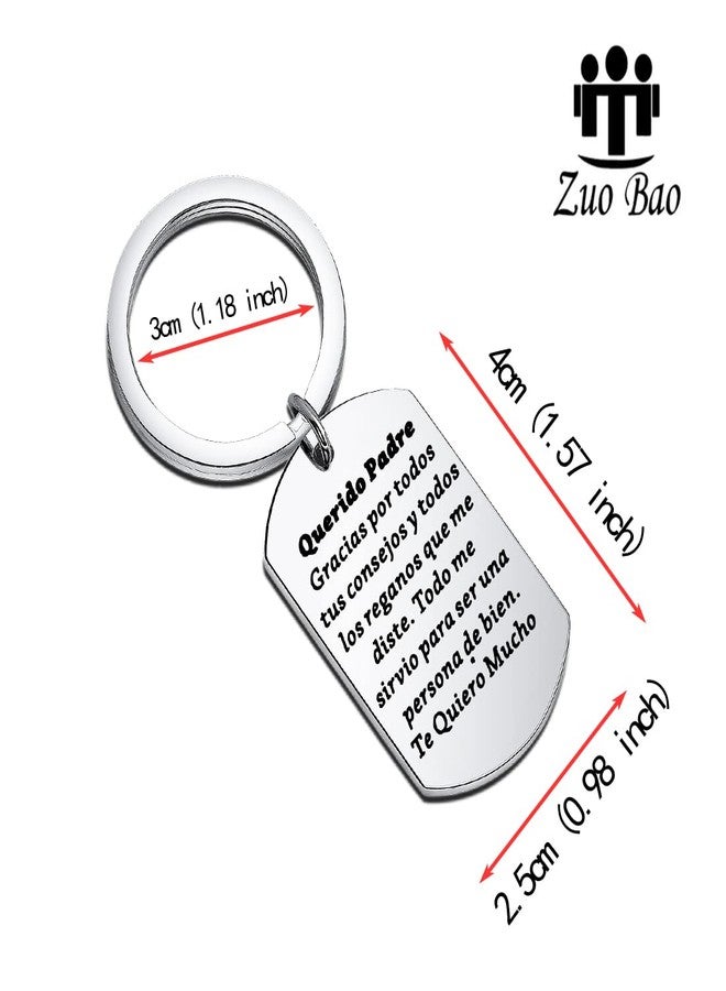 Zuo Bao Regalos Para Papa Spanish Gifts for Dad Querido Padre Keychain Spanish Gifts for Dad Querido Papa Keychain (Querido Padre) - Image 2