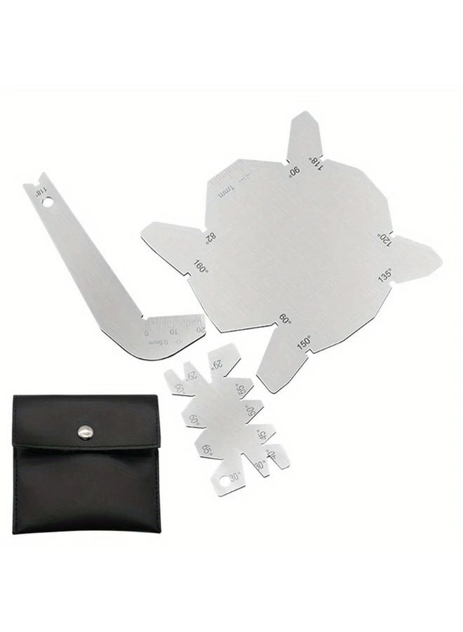 3pcs Stainless Steel Drill Bit Angle Gauge Set Silvery Accurate Break Resistant - Image 4