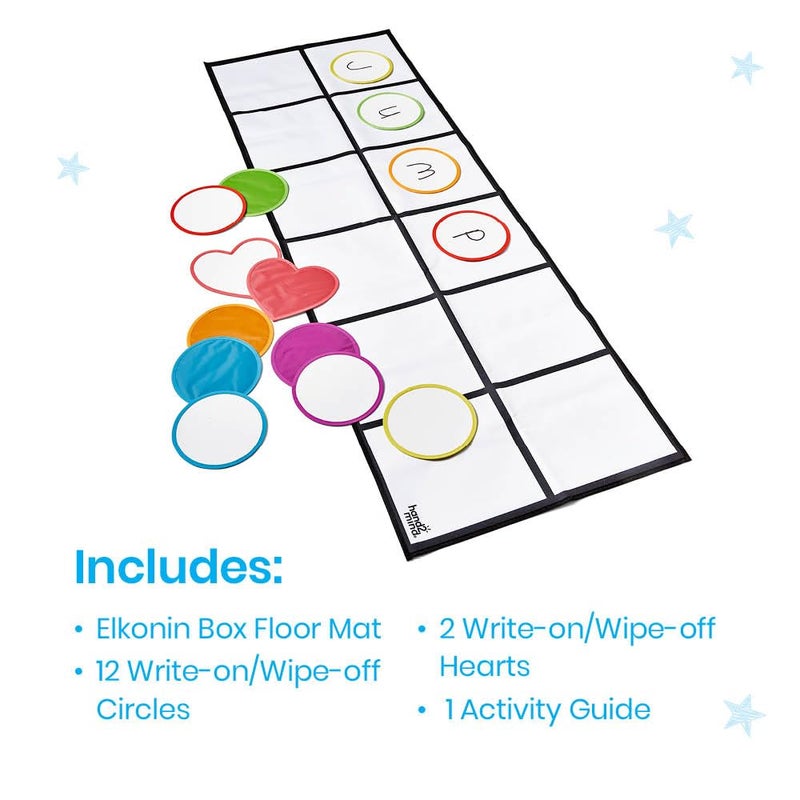 hand2mind hand2mind Elkonin Box Floor Mat Activity Set Phonemic Awareness Phonics Games Science of Reading Classroom Materials Toddler Gross Motor Toys Kids Active Play Preschool Learning Activities - Image 2