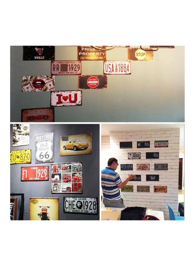 LINGWEI Decorative Metal Tin Sign Wall Poster Plaques Iron Plate Decoration Art Plaque Wall Art Vintage Metal Tin Signs Retro Vintage Metal Tin Signs Tin Metal Sign Wall Art for Shop Home Style-42 - Image 4