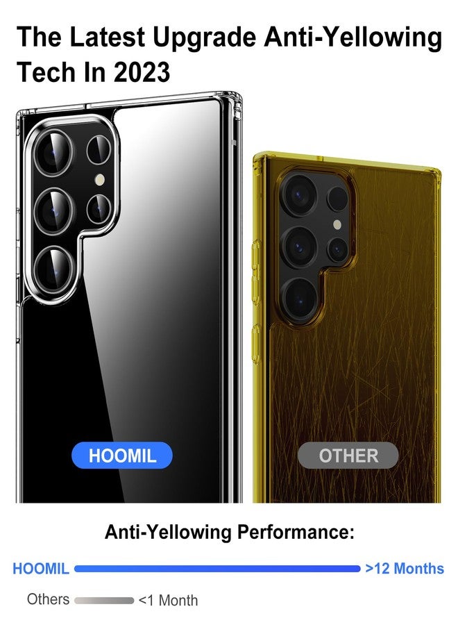HOOMIL for Samsung Galaxy S23 Ultra 5G (6.8-Inch) Case Clear [Anti-Yellowing] Anti-Scratch Transparent Hard Back and Soft Edge [Military Grade Drop Protection] Shockproof Phone Cover - Crystal Clear - Image 4
