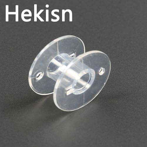 Hekisn Sewing Machine and Embroidery Bobbins, SA156 Bobbins for Brother, Class 15 Transparent Sewing Bobbins (20 Pack) - Image 2