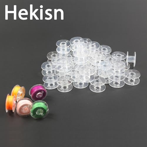 Hekisn Sewing Machine and Embroidery Bobbins, SA156 Bobbins for Brother, Class 15 Transparent Sewing Bobbins (20 Pack) - Image 5