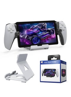 SYOSI Stand Base Compatible with Ps5 Portal Remote Player, Frosted Aluminum Alloy Desktop stand with Anti-Slip Holder for Playstation Portal Handheld Console, Switch, And Mobile Phones (White)  - Image 5