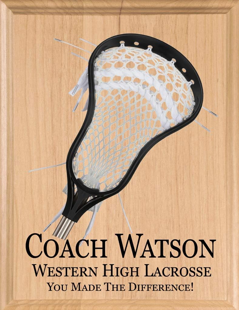 Broad Bay Lacrosse Coach Gift Plaque Signable LAX Coaches Trophy Award Plaque - Solid Wood - Made in the USA (Lacrosse Coach) - Image 4
