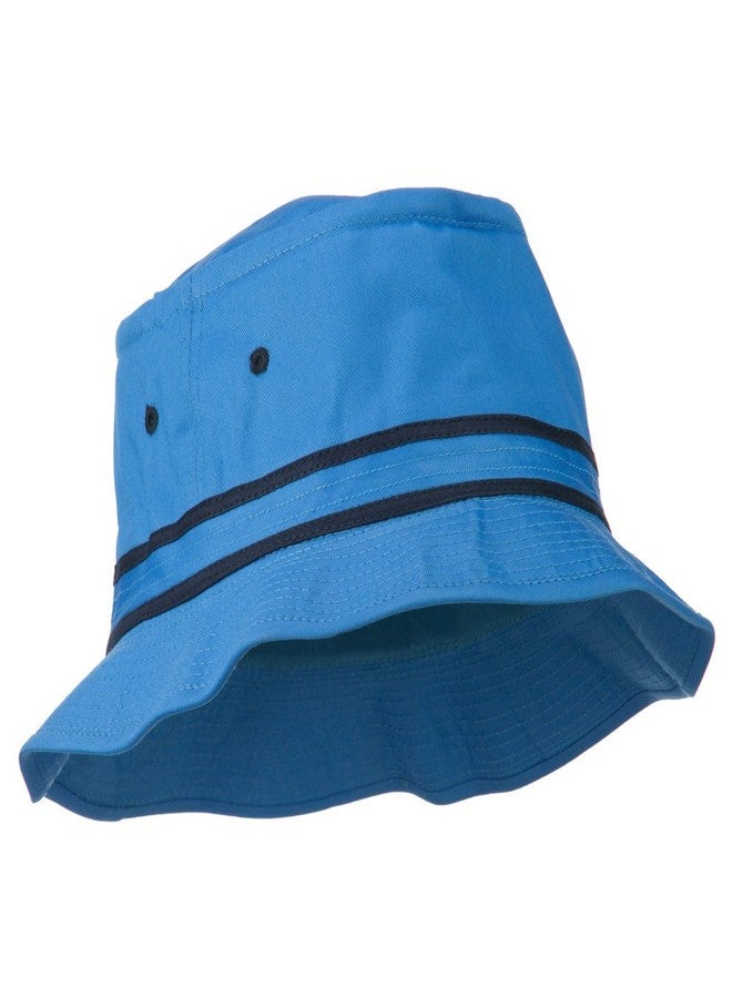 Otto Caps Striped Hat Band Fisherman Bucket Hat - Blue Navy L-XL - Image 4