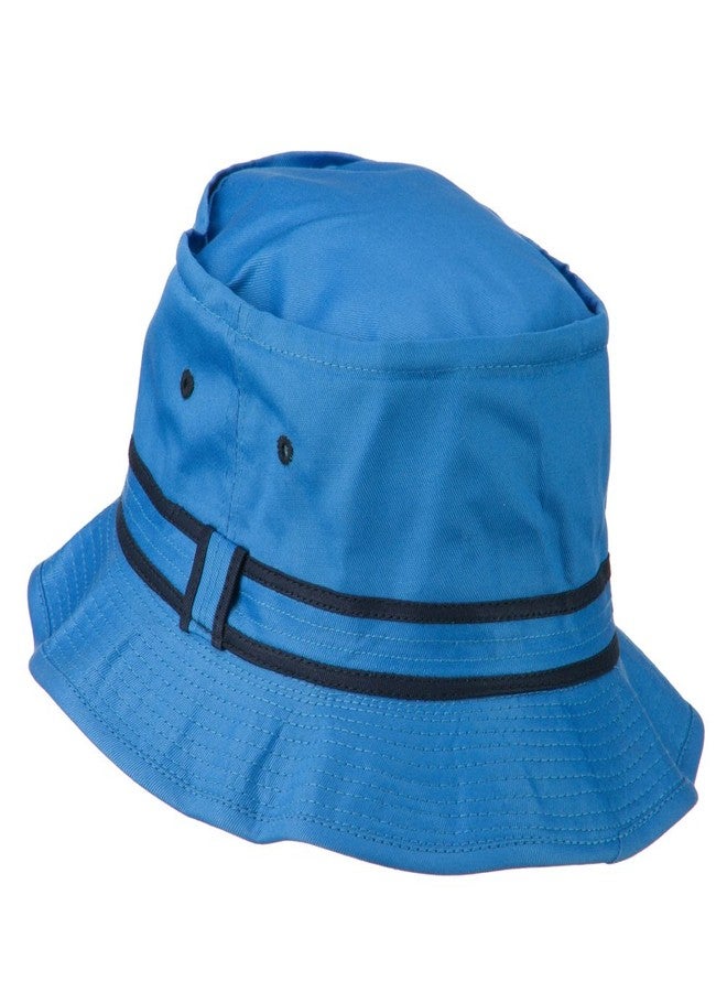 Otto Caps Striped Hat Band Fisherman Bucket Hat - Blue Navy L-XL - Image 2