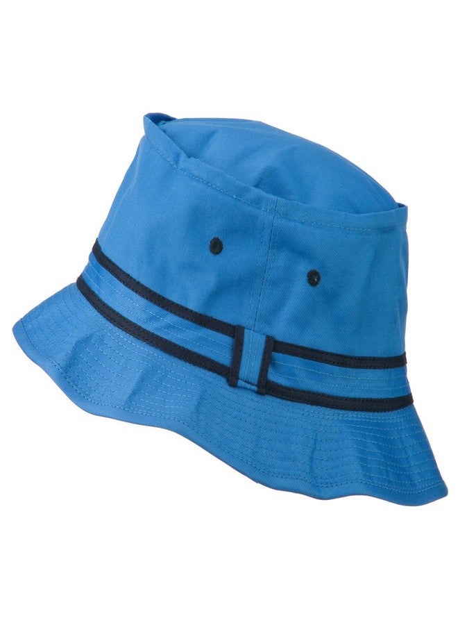 Otto Caps Striped Hat Band Fisherman Bucket Hat - Blue Navy L-XL - Image 5