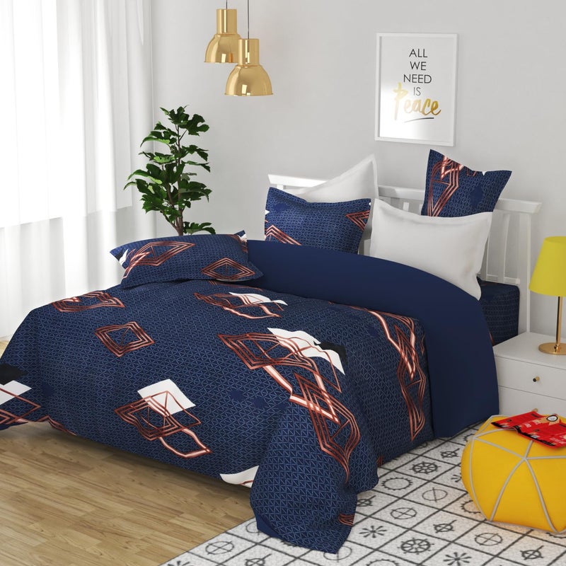 HOMEKART HOMEKART 100 Microfiber bedsheet for Double Bed with 2 Pillow Covers Breathable Wrinklefree and Soft Touch 144 TC Pattren Abstract Black and White  - Image 4