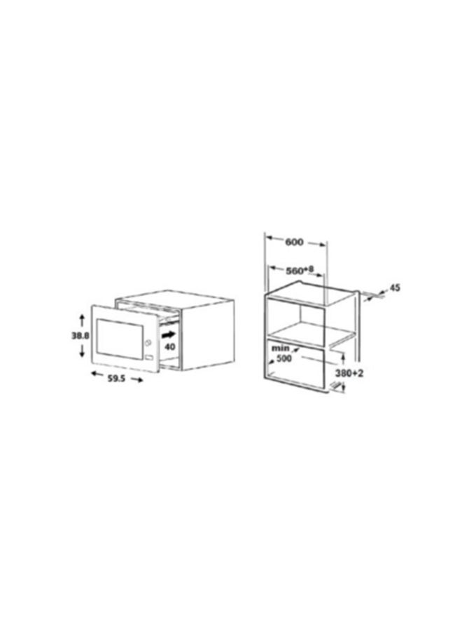 XPER - Built-in Microwave - 25 Liters - 900 Watt - with Grill - Black - XP25SBTMW - Image 1