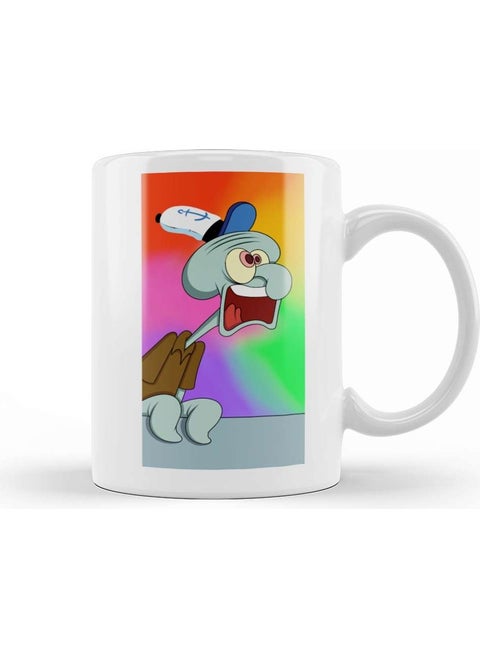 Print Shop Screaming Squidward Spongebob Mug Porcelain