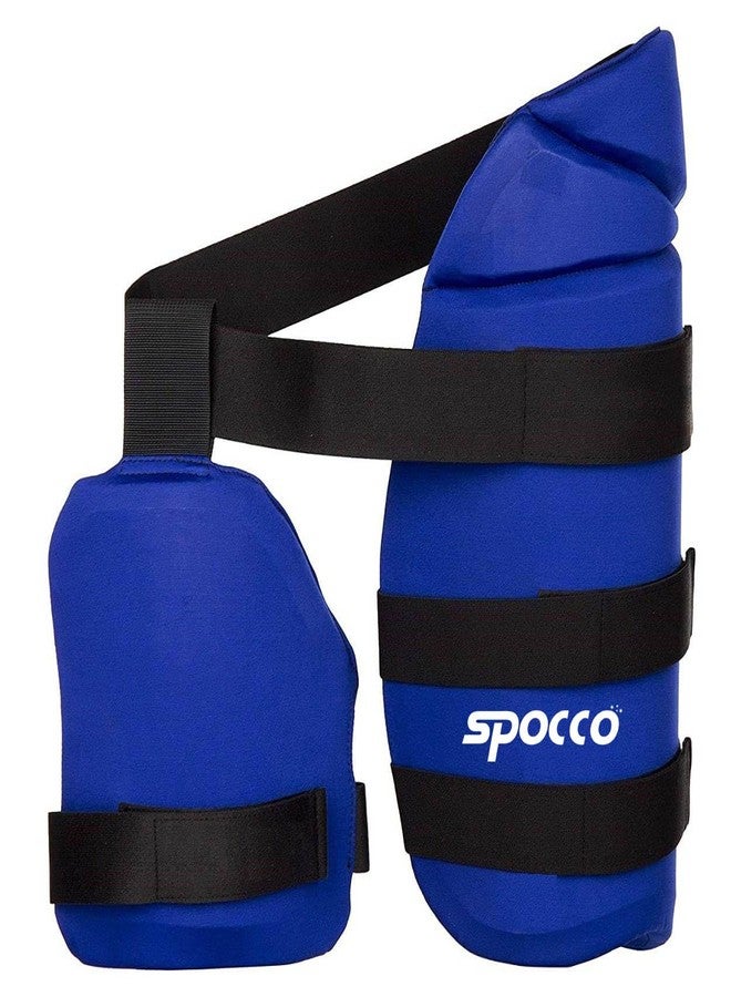 SPOCCO | Thigh Guards, Lower Body Safety, Protection Equipment for Cricket Players, Flexible Fit, Cricket Batting Thigh Guard for Adults, Boys and Men (Blue) | TGB - 48 - Image 1