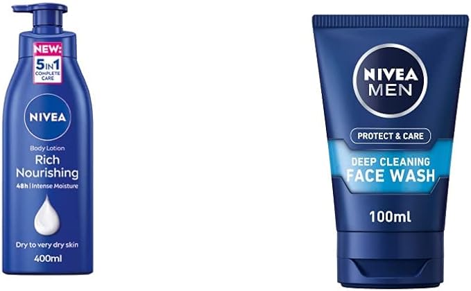 NIVEA Rich Nourishing Body Lotion 400ml Rich 72H Hydration NIVEA Moisturiser for Dry Skin Made with Deep Moisture Serum and Almond Oil Intensive Hydration NIVEA Body Lotion Pack of 1 - Image 1