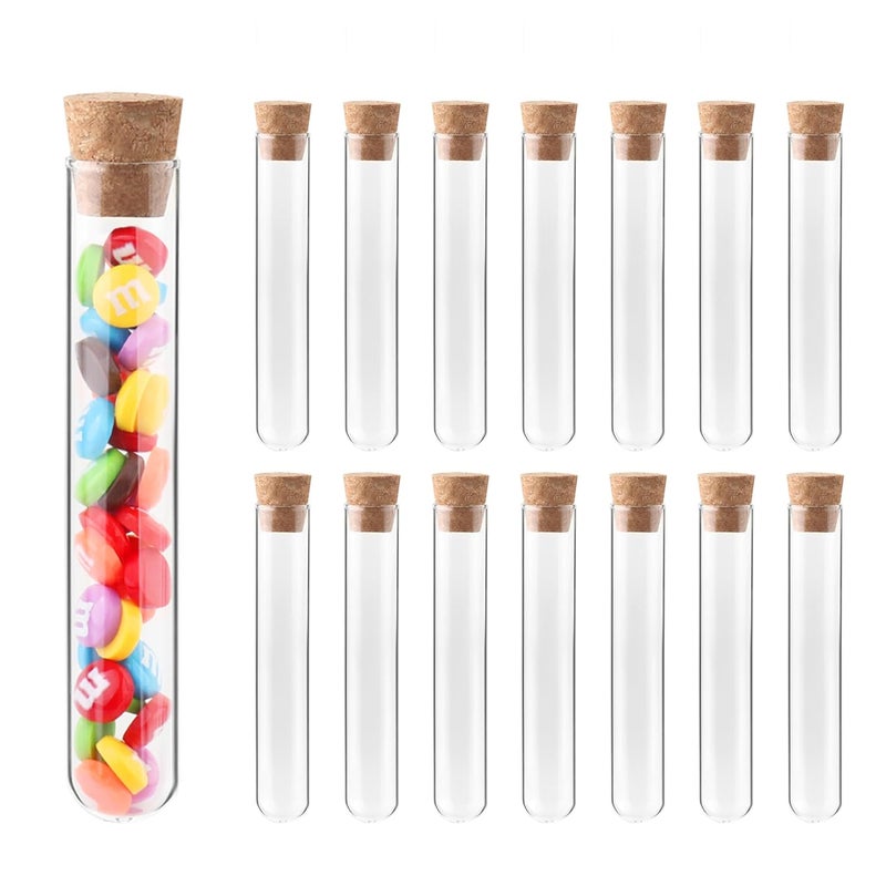 Labvida Glass Test Tubes for Plants 20pcs, 25x150mm vol. 50ml (1.69oz) Test Tube Shot Glasses with Cork Stoppers, LVH009 - Image 1