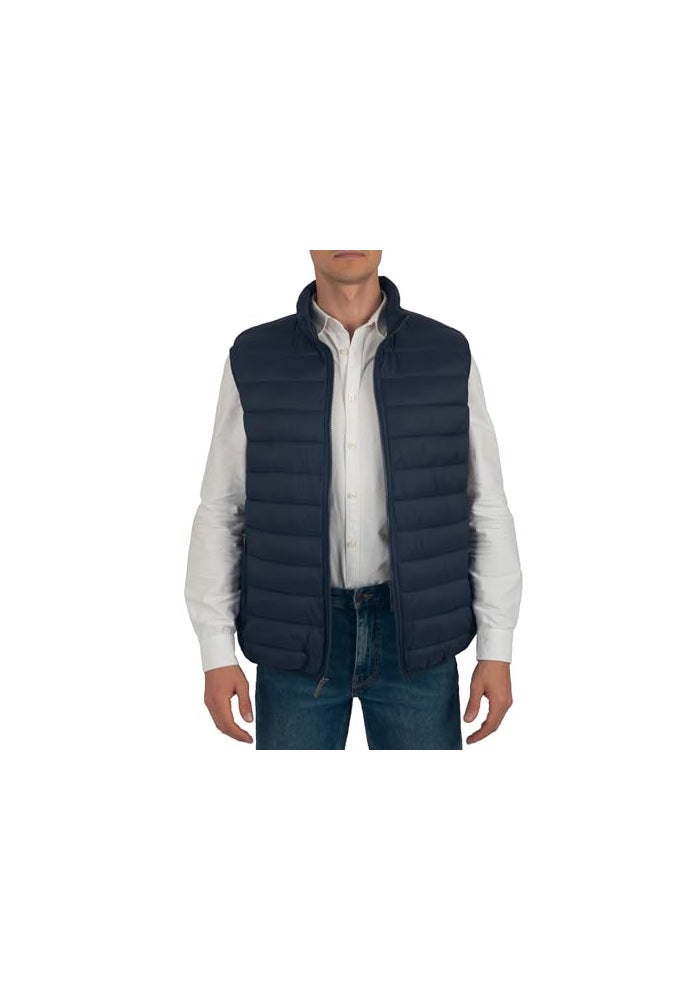 Alpine Swiss Clark Mens Puffer Vest Down Alternative Water Resistant Packable Outerwear Zip Up Pockets Warm Versatile Layer NVY Medium - Image 1