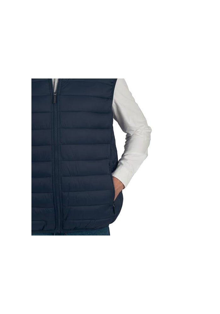 Alpine Swiss Clark Mens Puffer Vest Down Alternative Water Resistant Packable Outerwear Zip Up Pockets Warm Versatile Layer NVY Medium - Image 3