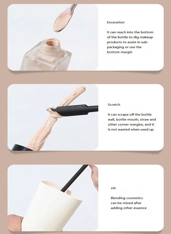 Generic 3-piece multifunctional double head silicone scraper liquid foundation jam lotion bottle mini scoop  - Image 5