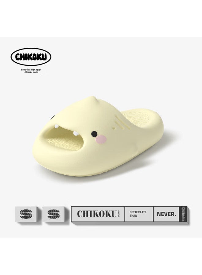 Chikoku New Cute Shark Slippers For Women, Summer Home Wear, Adorable Thick-soled Non-slip Couple Shark Sandals For Men Summer - Image 1