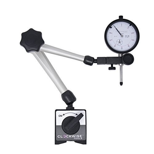 Clockwise Tools Dial Indicator with Magnetic Base Holder Stand, DIMR-0105 0-1 inch - Image 1