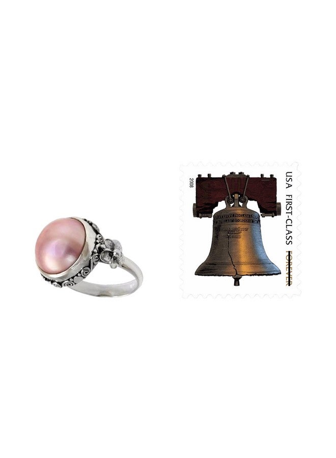 NOVICA Artisan Handmade Cultured Freshwater Pearl Flower Ring Floral .925 Sterling Silver Cocktail Pink Indonesia Birthstone 'Love Moon' - Image 4