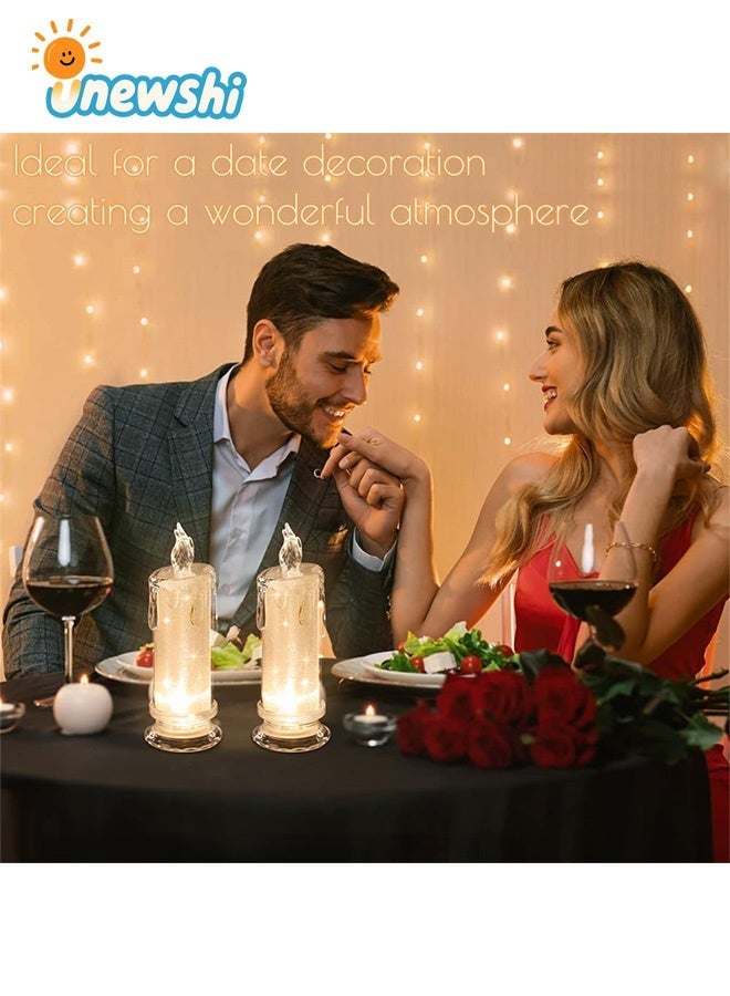 أخبار عبوة من 4 شموع LED مخروطية بدون لهب، لهب أصفر دافئ متلألئ، مثالية لتزيين طاولات الطعام، وحفلات الزفاف، وأعياد الميلاد، والحفلات، والمهرجانات. - Image 4