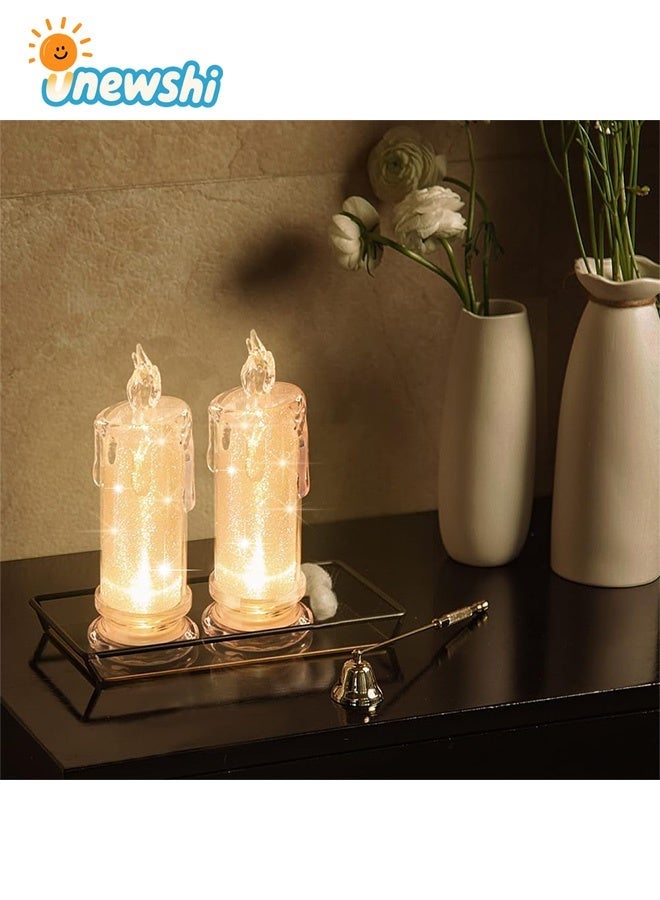 أخبار عبوة من 4 شموع LED مخروطية بدون لهب، لهب أصفر دافئ متلألئ، مثالية لتزيين طاولات الطعام، وحفلات الزفاف، وأعياد الميلاد، والحفلات، والمهرجانات. - Image 3