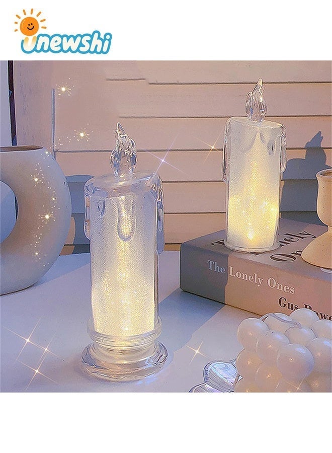 أخبار عبوة من 4 شموع LED مخروطية بدون لهب، لهب أصفر دافئ متلألئ، مثالية لتزيين طاولات الطعام، وحفلات الزفاف، وأعياد الميلاد، والحفلات، والمهرجانات. - Image 2